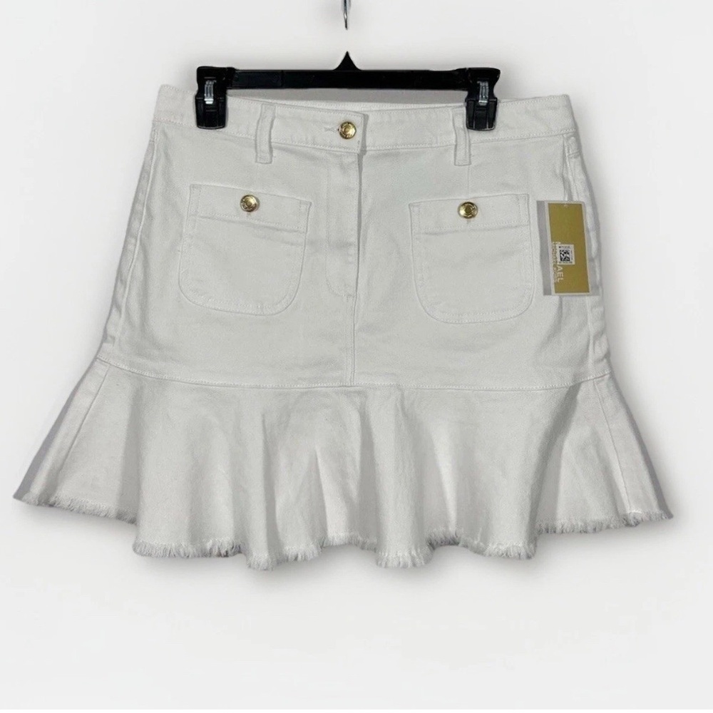 Michaell Kors Flounce Denim Skirt size 2 - Picture 5 of 16